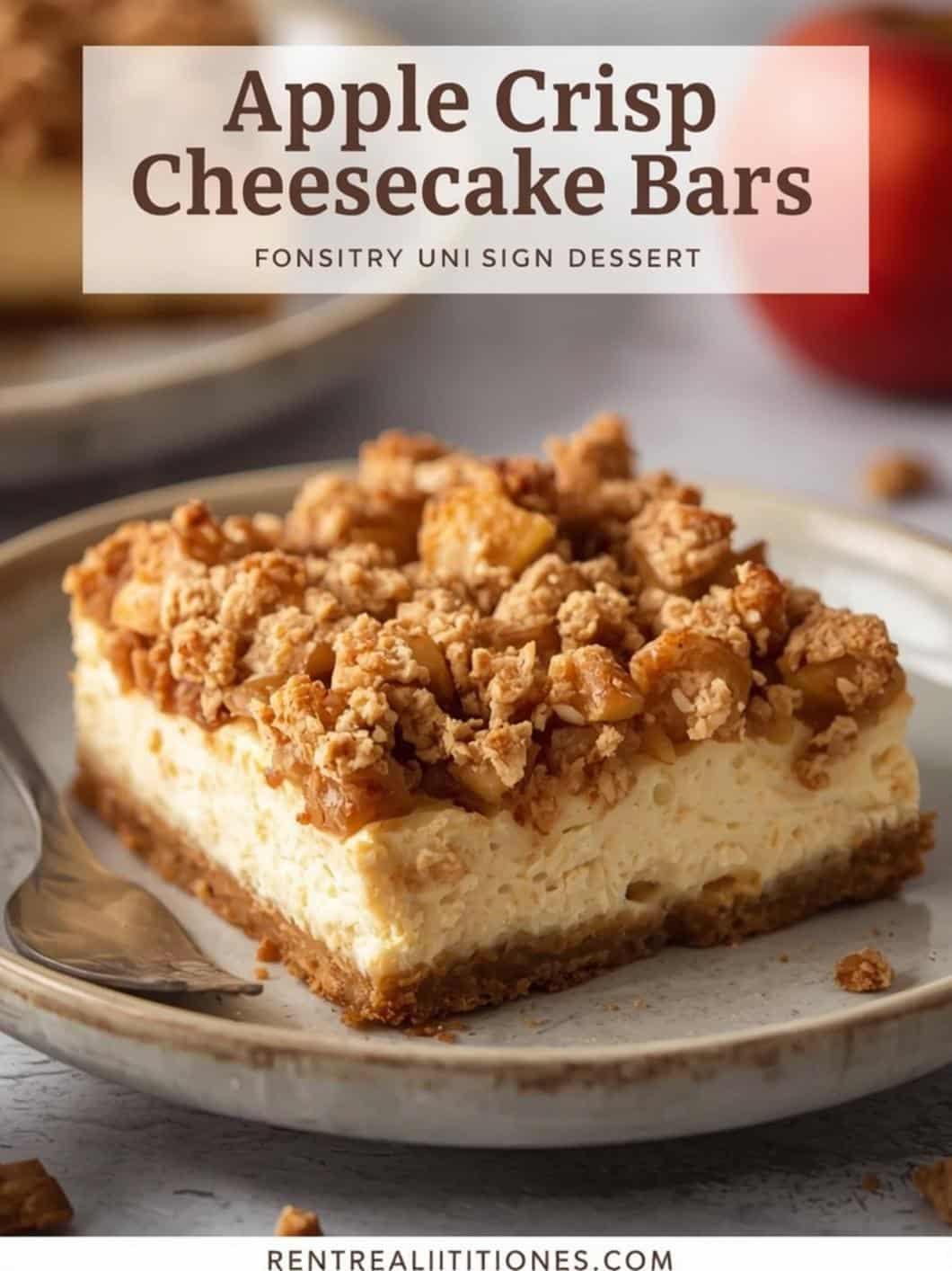Apple Crisp Cheesecake Bars: Easy Dessert Recipe for Fall & Holidays