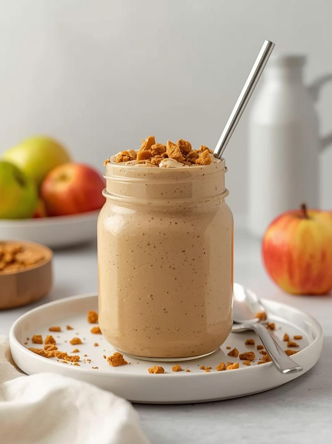 Apple Pie Protein Smoothie: Healthy Breakfast & Snack Idea