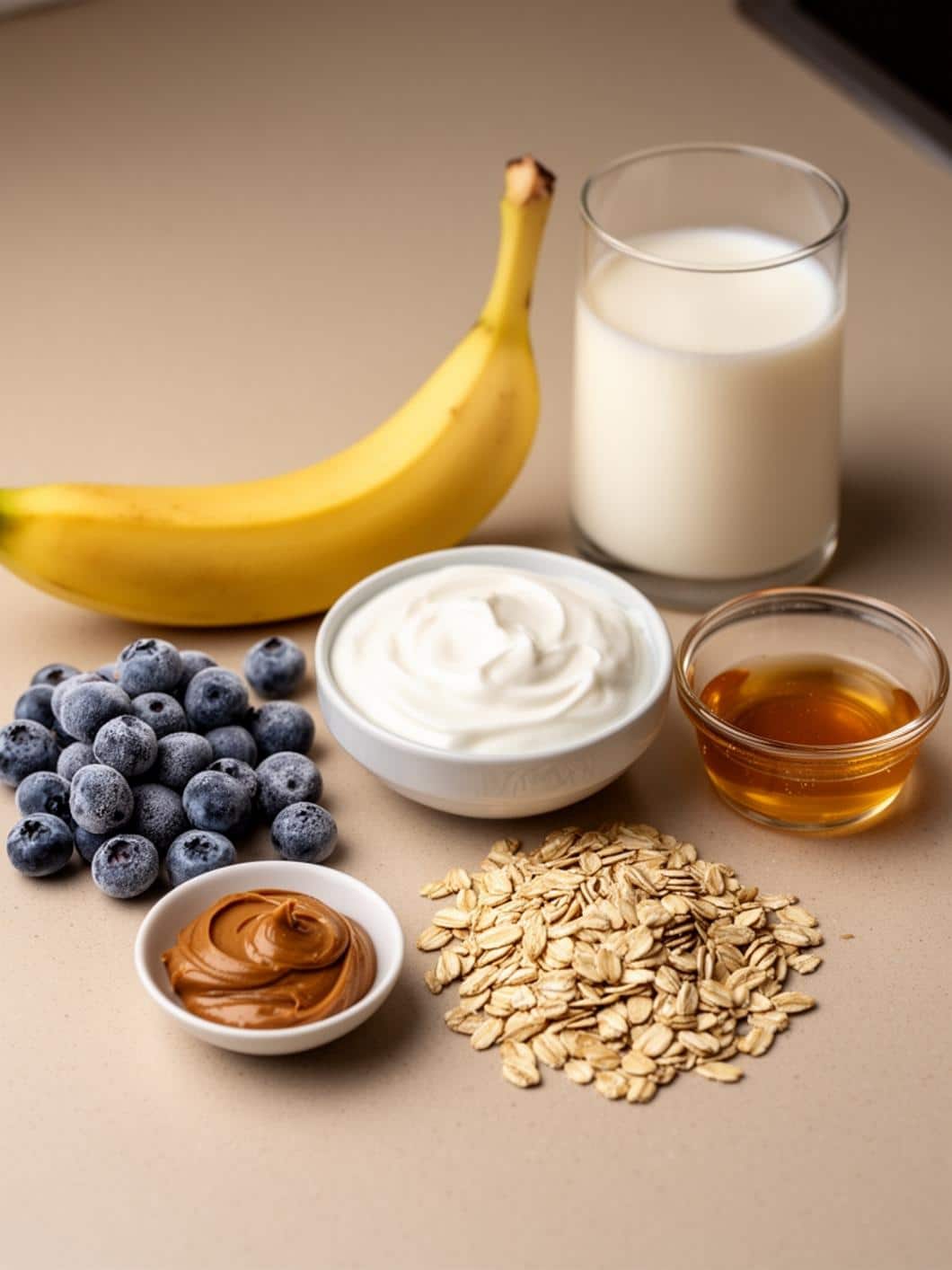 Blueberry Banana Protein Smoothie Recipe - No Protein Powder Needed!