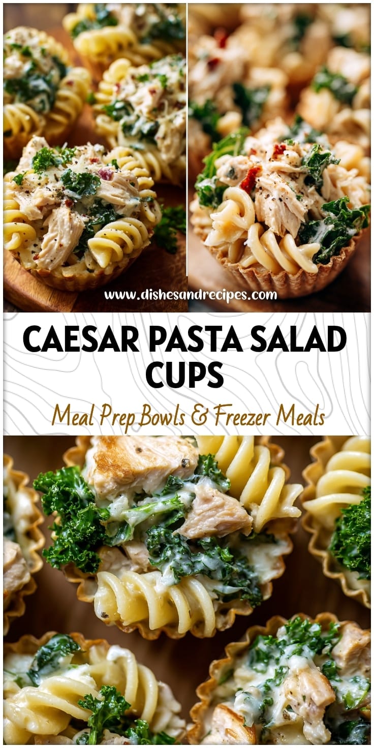Chicken Caesar Pasta Salad Cups: Easy Lunch & Dinner Idea