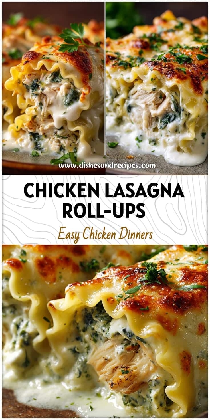 Creamy Chicken & Spinach Lasagna Roll-Ups with Alfredo Sauce 14 Creamy Chicken & Spinach Lasagna Roll-Ups with Alfredo Sauce