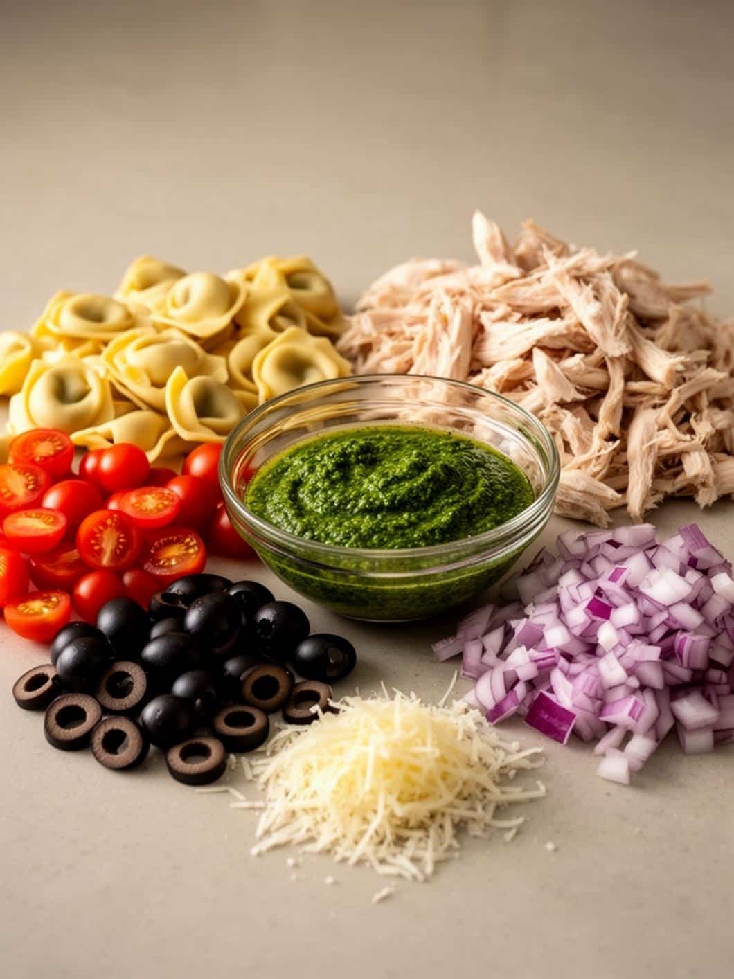 Chicken Pesto Tortellini Salad: Easy Summer Side Dish & Healthy Pasta