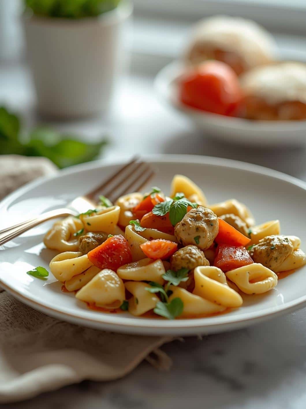 Chicken Pesto Tortellini Salad: Easy Summer Side Dish & Healthy Pasta