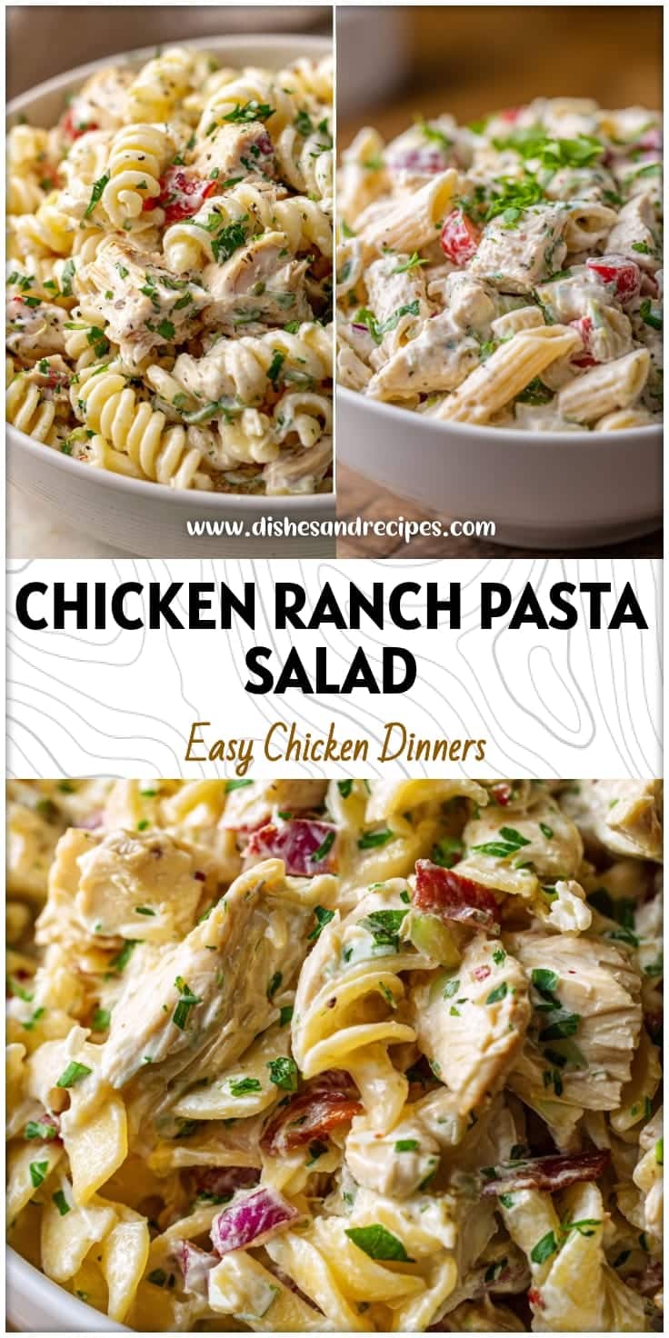Easy Chicken Ranch Pasta Salad Recipe - Perfect for Summer Dinners & Work Lunches 14 Easy Chicken Ranch Pasta Salad Recipe - Perfect for Summer Dinners & Work Lunches