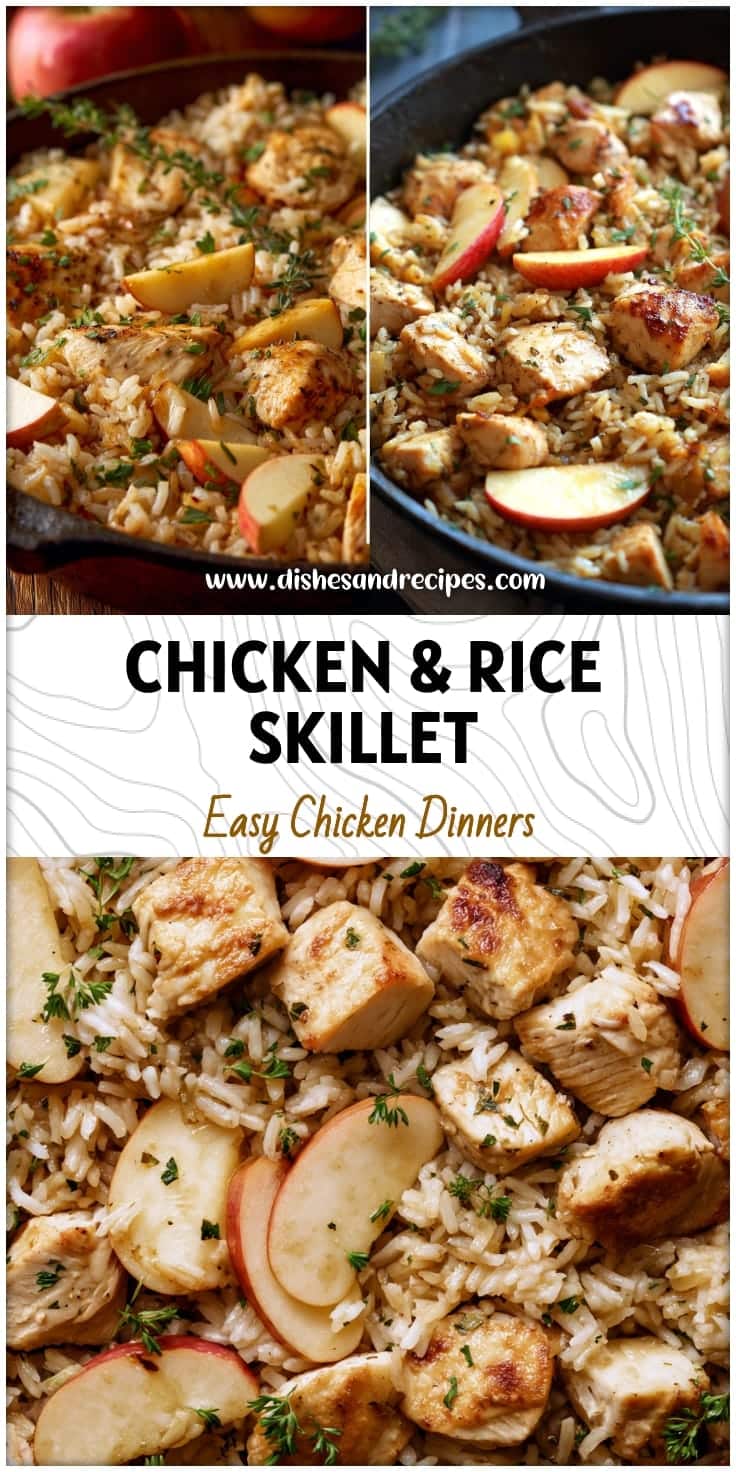 Chicken & Rice Skillet with Apples: Easy Fall Dinner Recipe