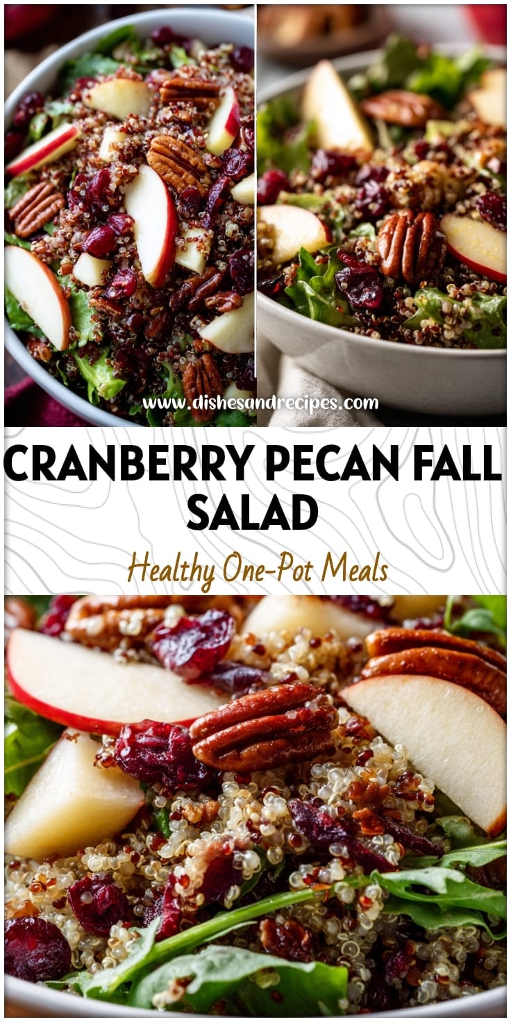 Cranberry Pecan Fall Salad with Apples and Quinoa