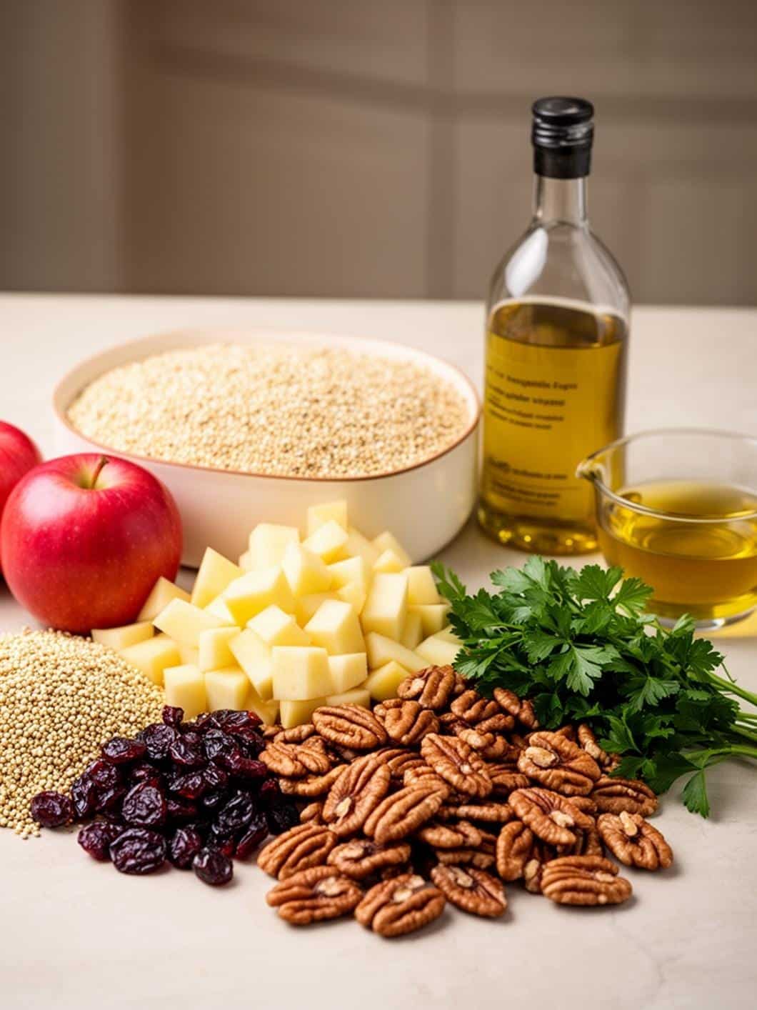Cranberry Pecan Fall Salad with Apples and Quinoa
