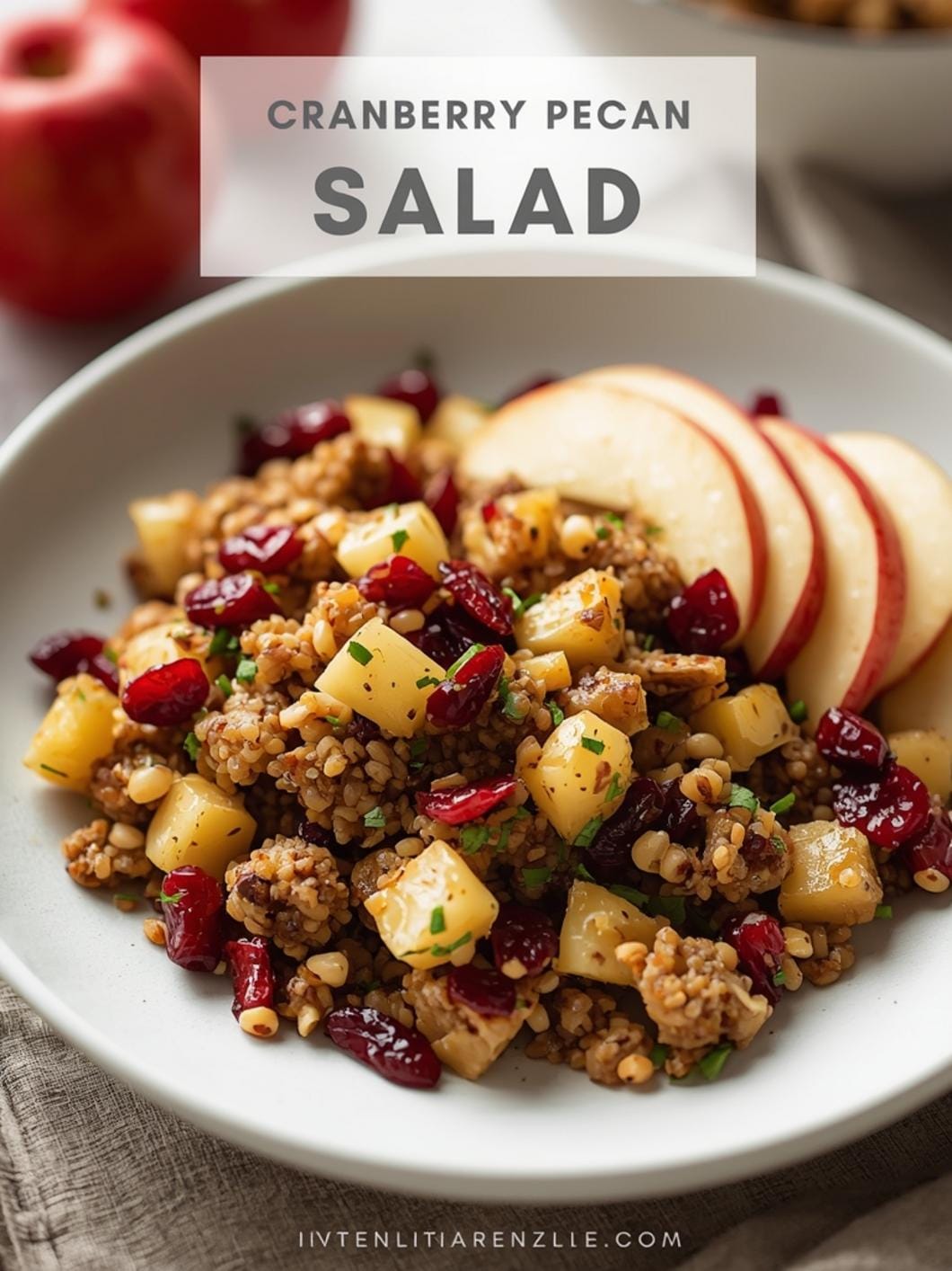 Cranberry Pecan Fall Salad with Apples & Quinoa