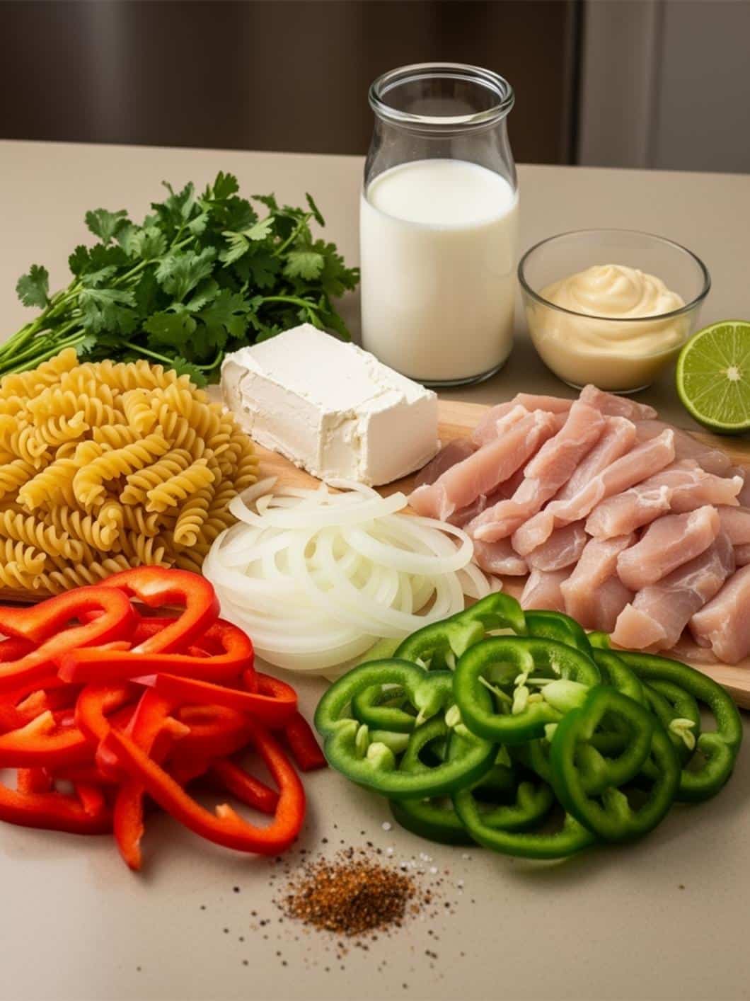 Creamy Chicken Fajita Pasta Salad Recipe