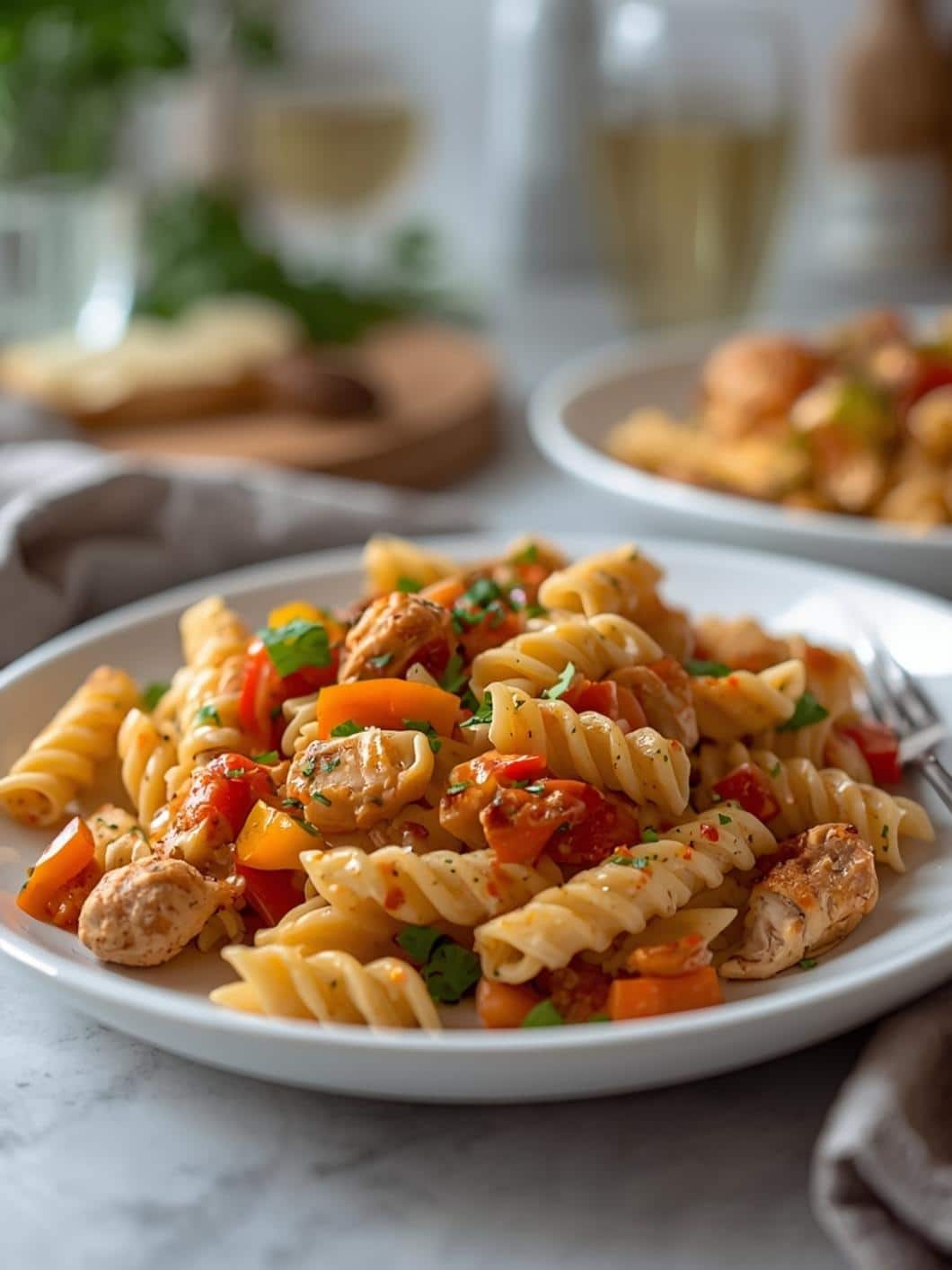 Creamy Chicken Fajita Pasta Salad Recipe