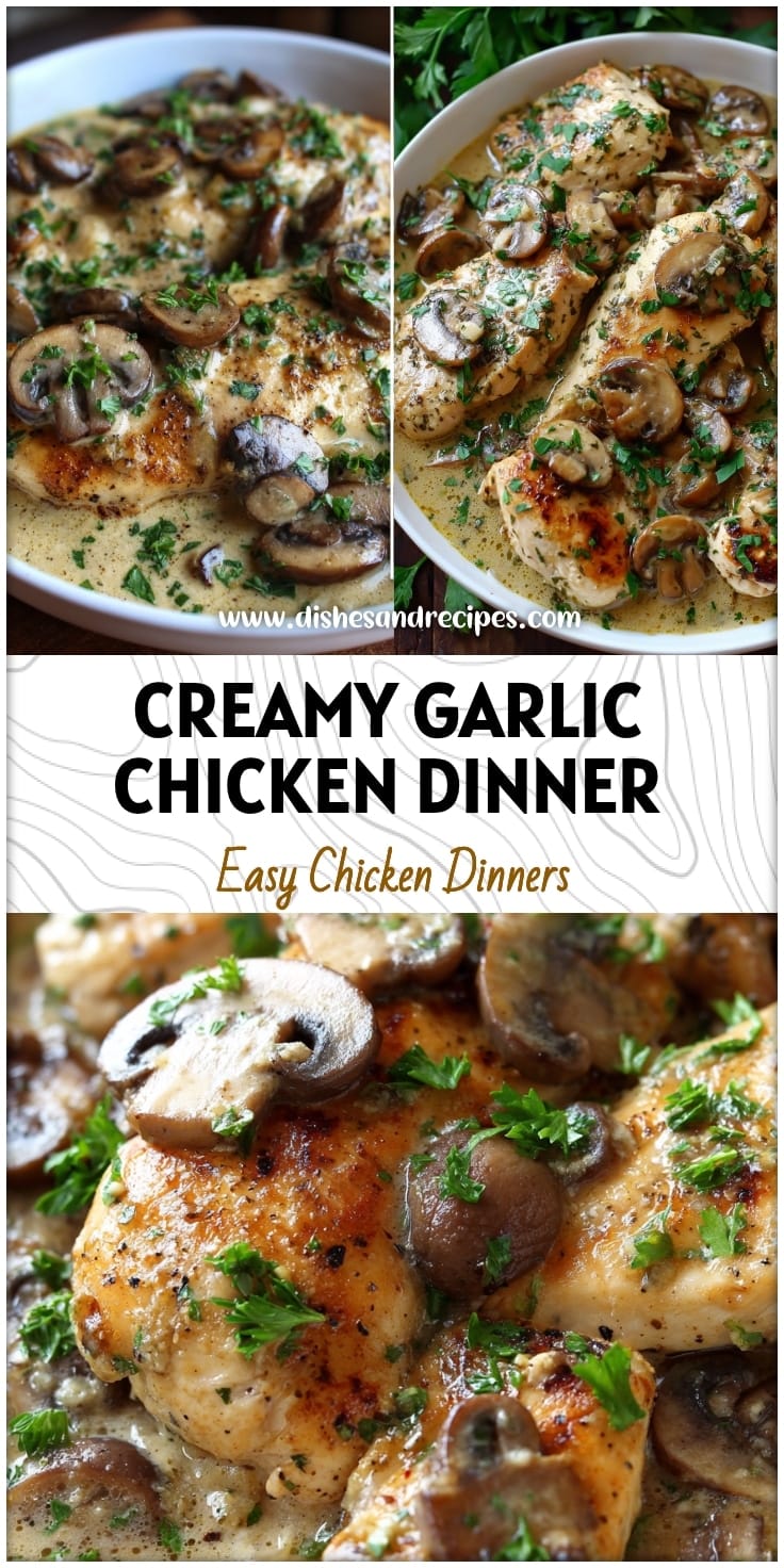 Creamy Garlic Chicken & Mushrooms: Easy Dinner Recipe 14 Creamy Garlic Chicken & Mushrooms: Easy Dinner Recipe