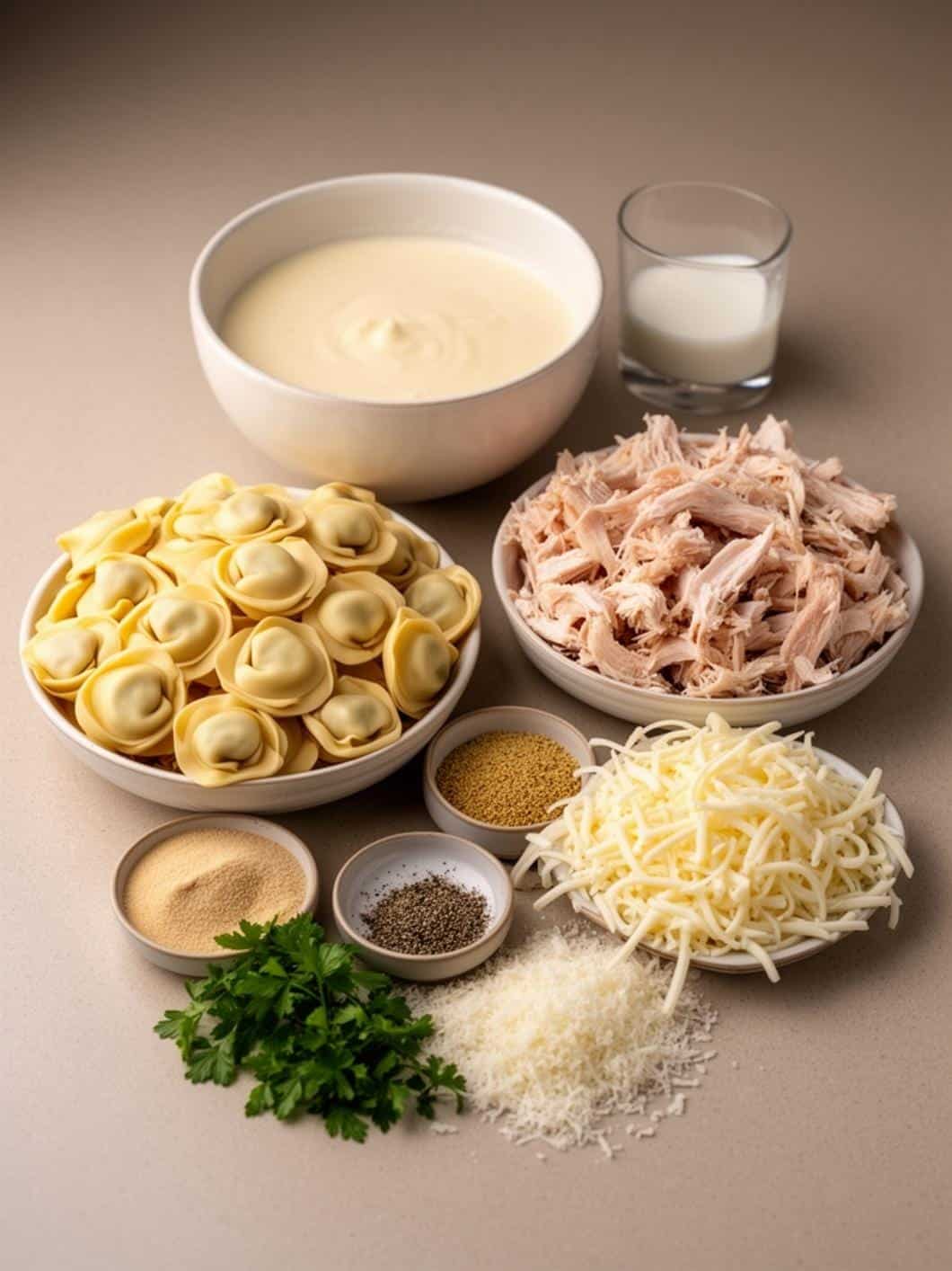 Easy Chicken Alfredo Tortellini Bake Recipe