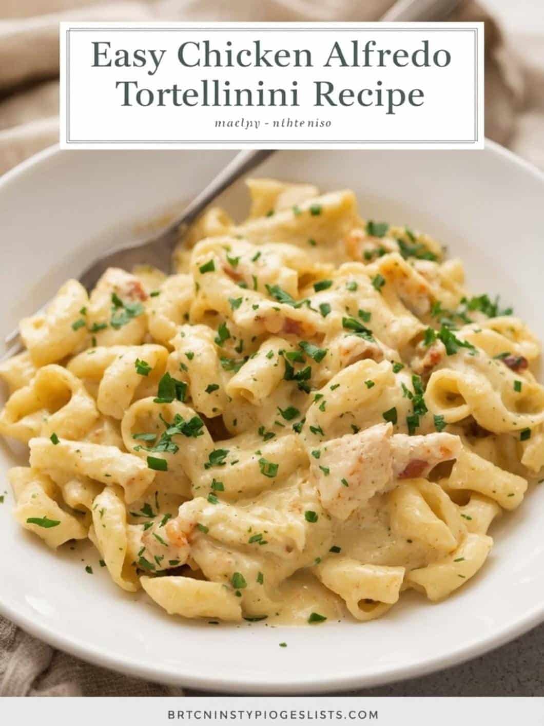 Easy Chicken Alfredo Tortellini Bake Recipe