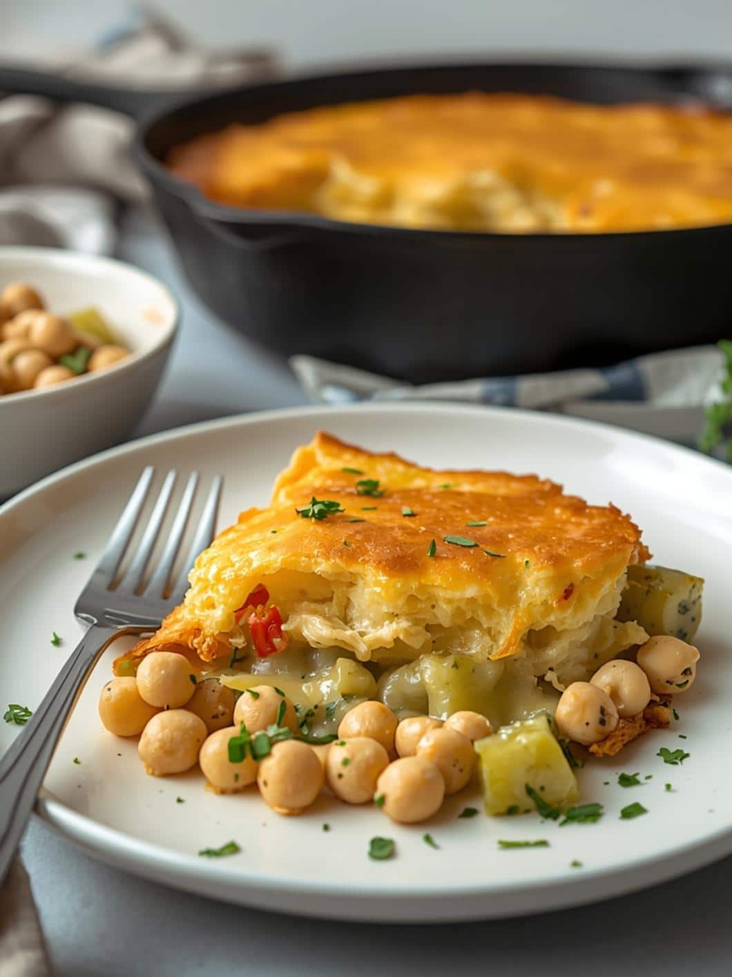 Easy Chicken Pot Pie Biscuit Skillet Recipe