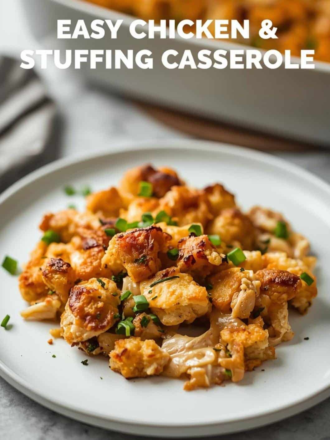 Easy Chicken & Stuffing Casserole Recipe