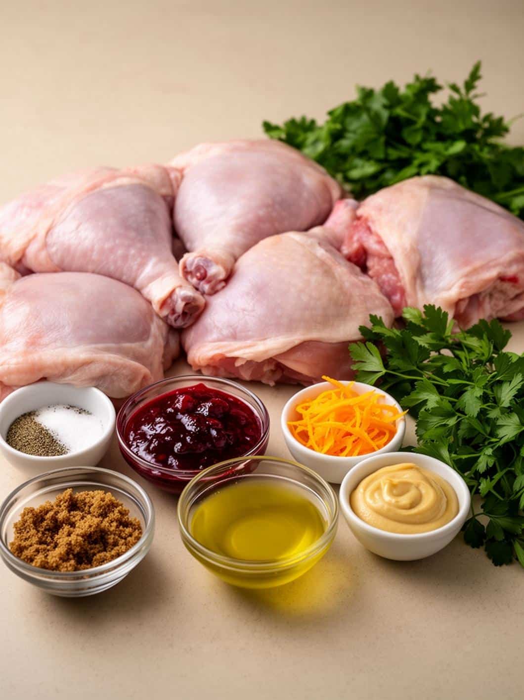 Easy Cranberry Orange Baked Chicken Thighs