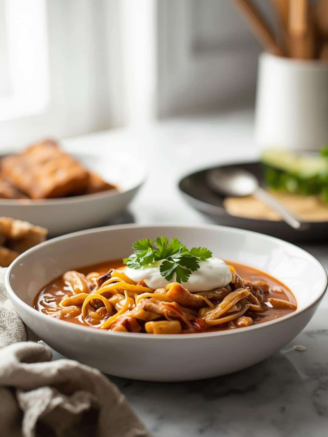 Easy Homemade Chicken Enchilada Soup Recipe