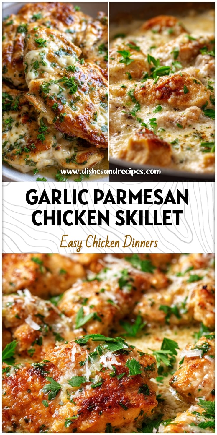 Easy Garlic Parmesan Chicken Skillet Recipe