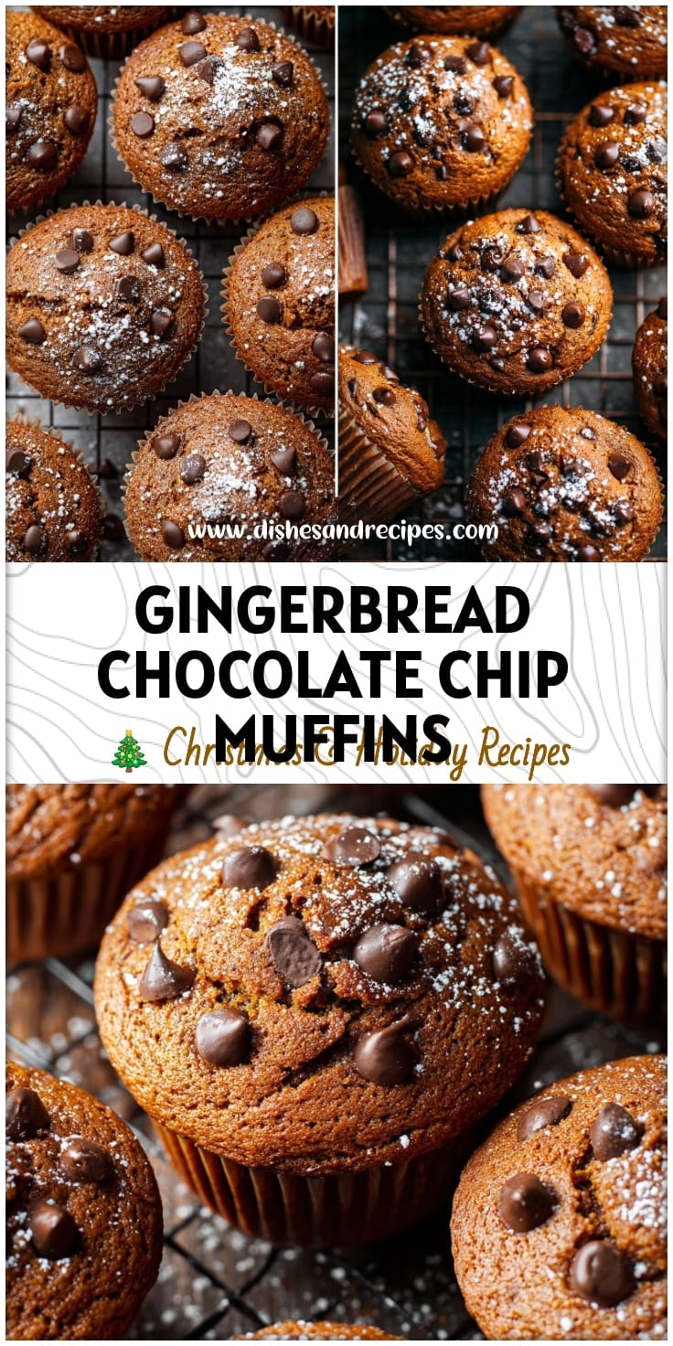 Easy Gingerbread Chocolate Chip Muffins for Breakfast