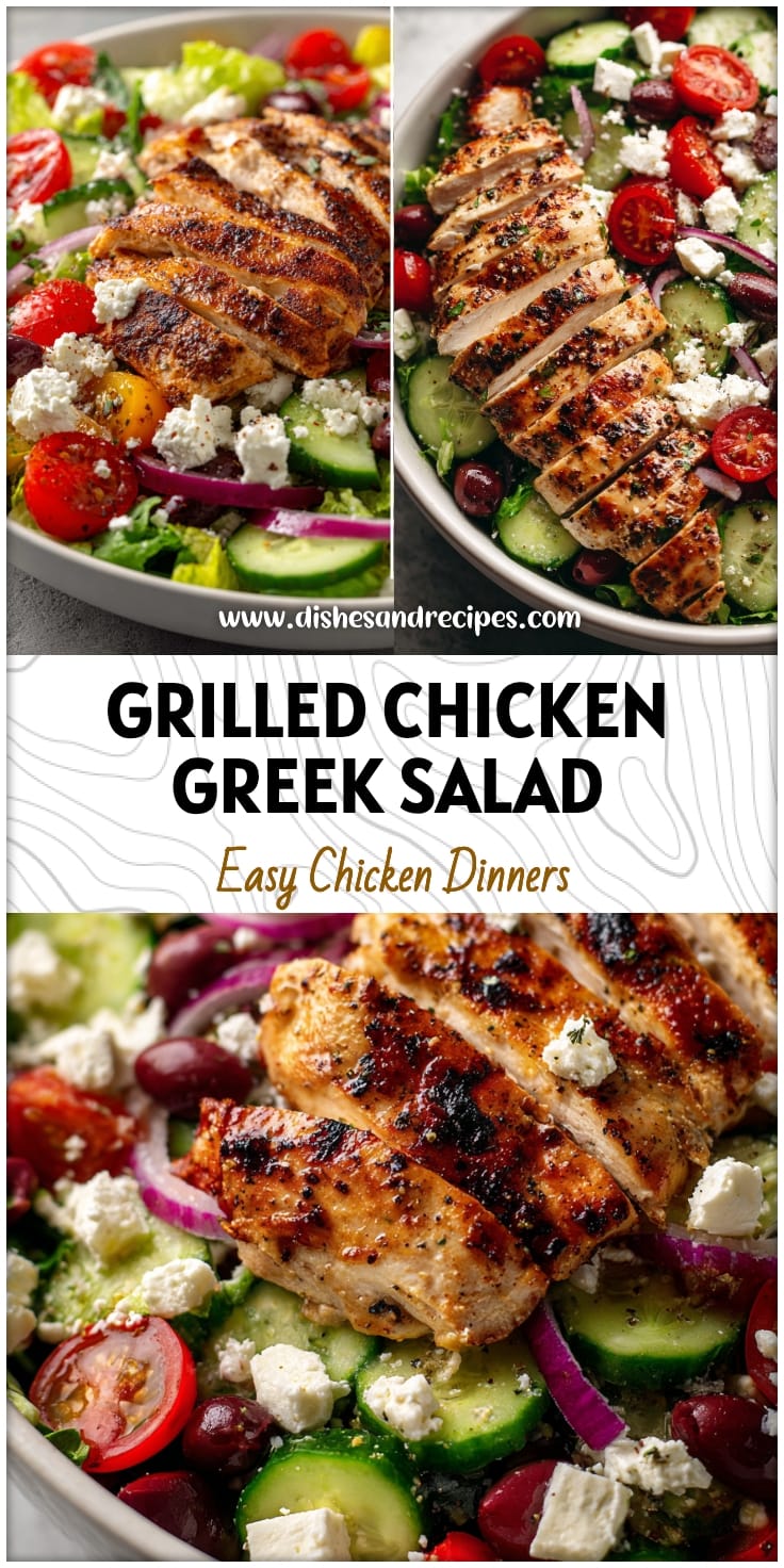 Healthy Grilled Chicken Greek Salad Recipe
