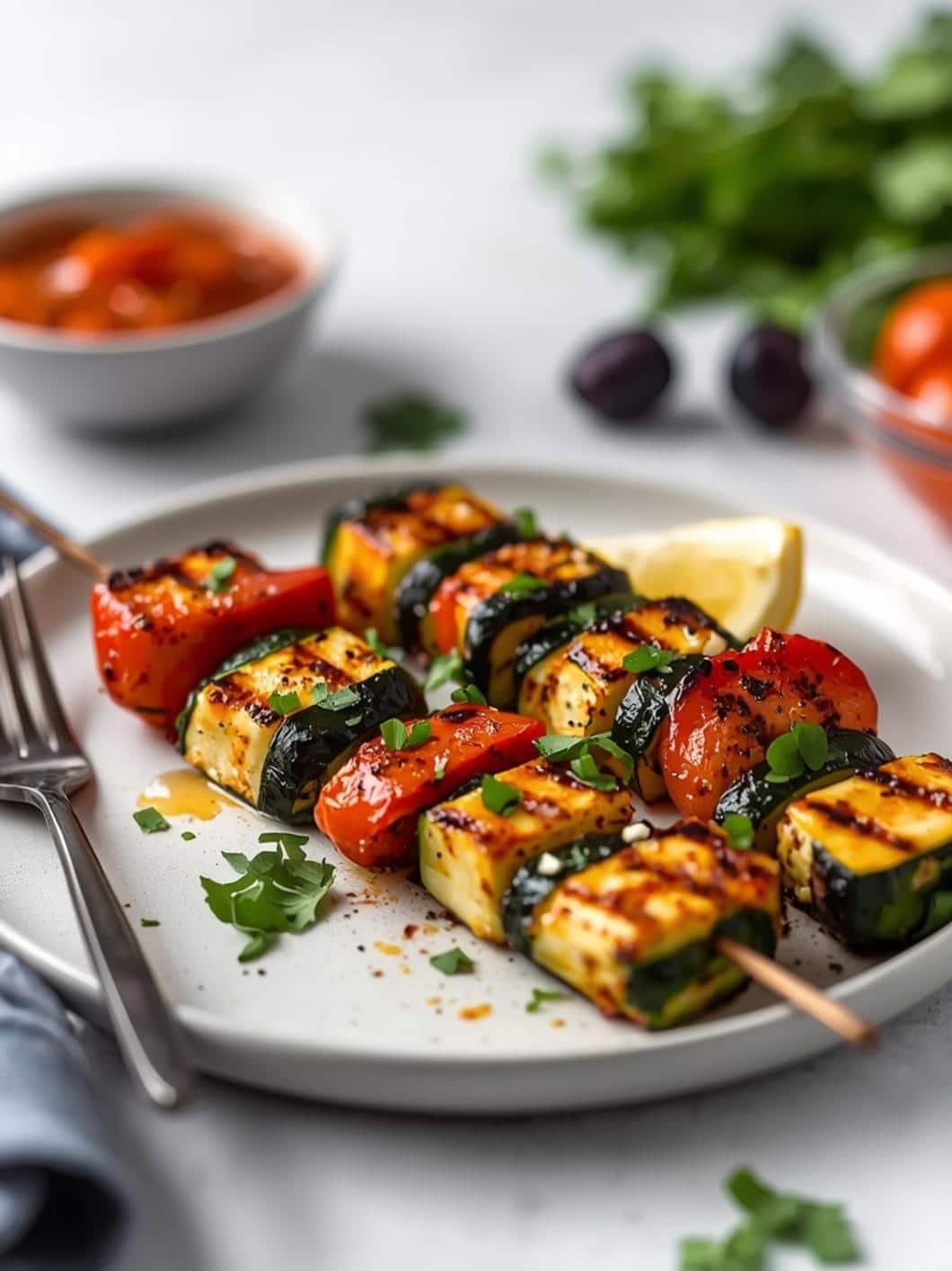 Grilled Zucchini & Halloumi Skewers: Easy BBQ Veggie Side Dish 15 Grilled Zucchini & Halloumi Skewers: Easy BBQ Veggie Side Dish
