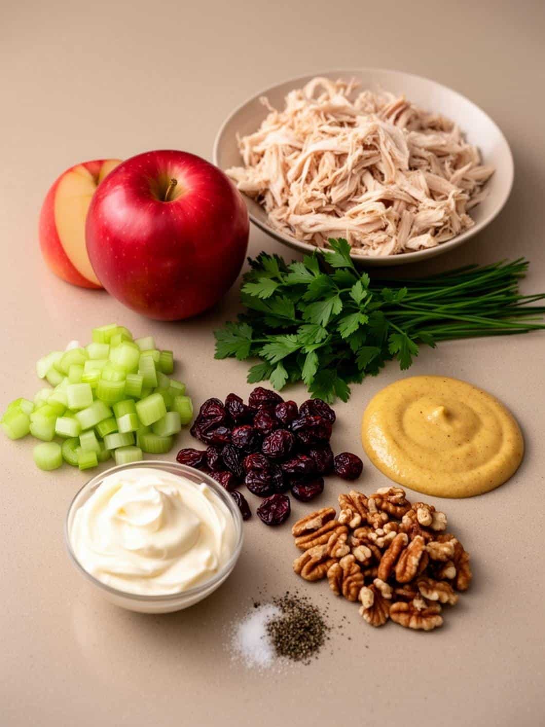 Harvest Chicken Salad with Apples & Cranberries - Sweet & Healthy Recipe