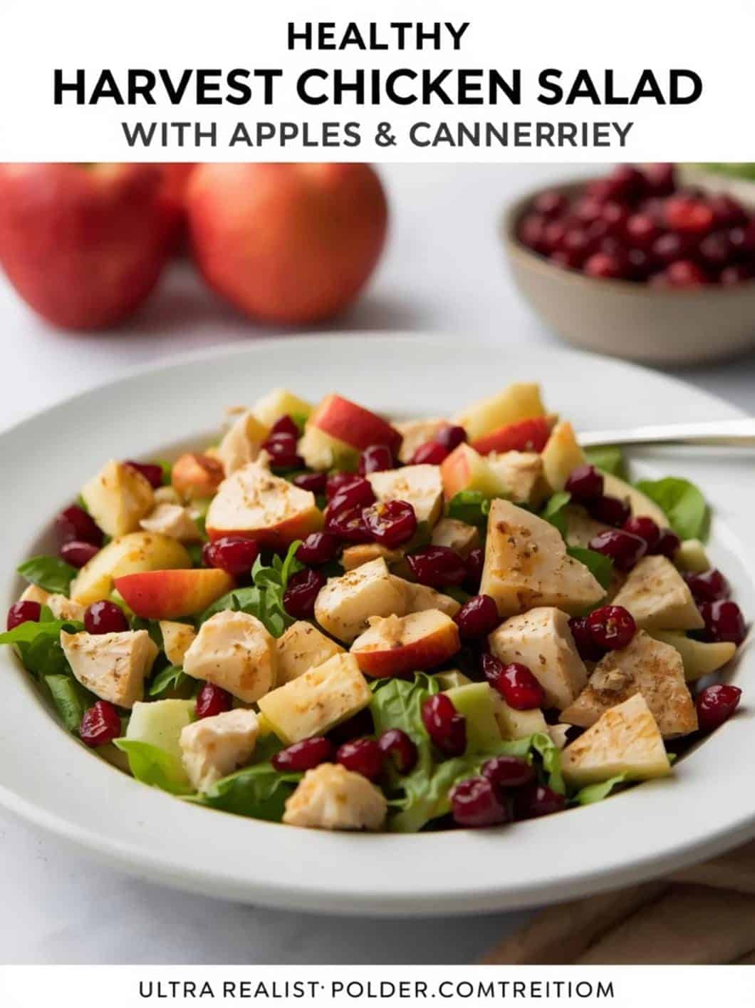Harvest Chicken Salad with Apples & Cranberries