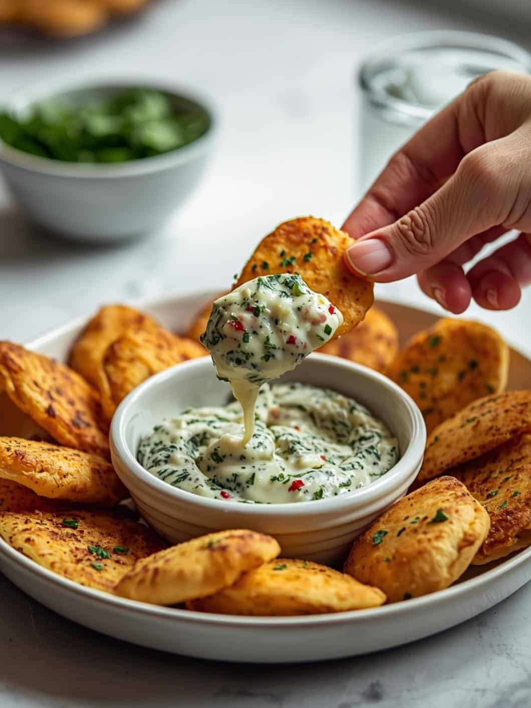 Healthy Greek Yogurt Spinach Artichoke Dip Recipe