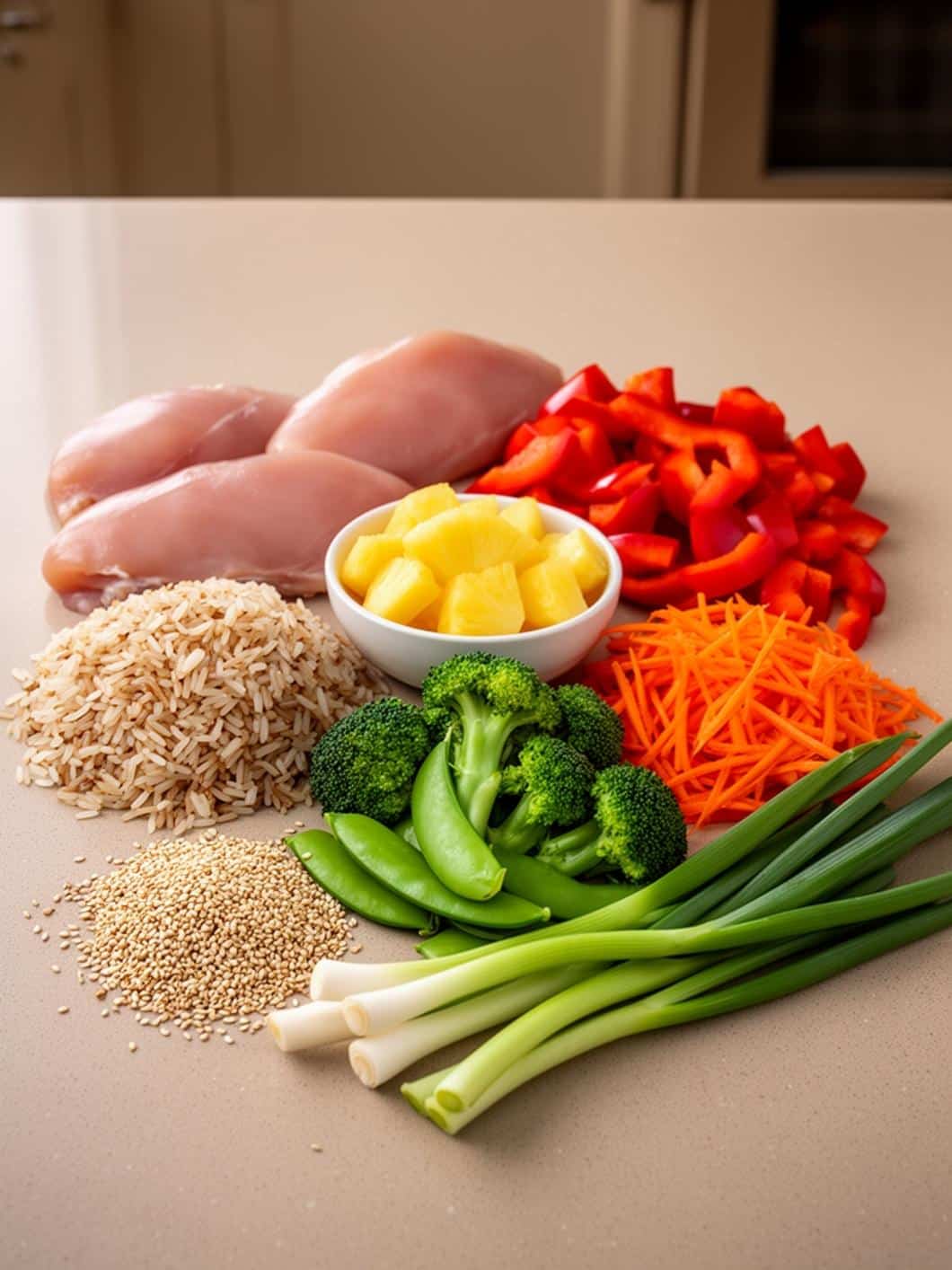 Healthy Pineapple Teriyaki Chicken Bowls - Easy Asian Recipe