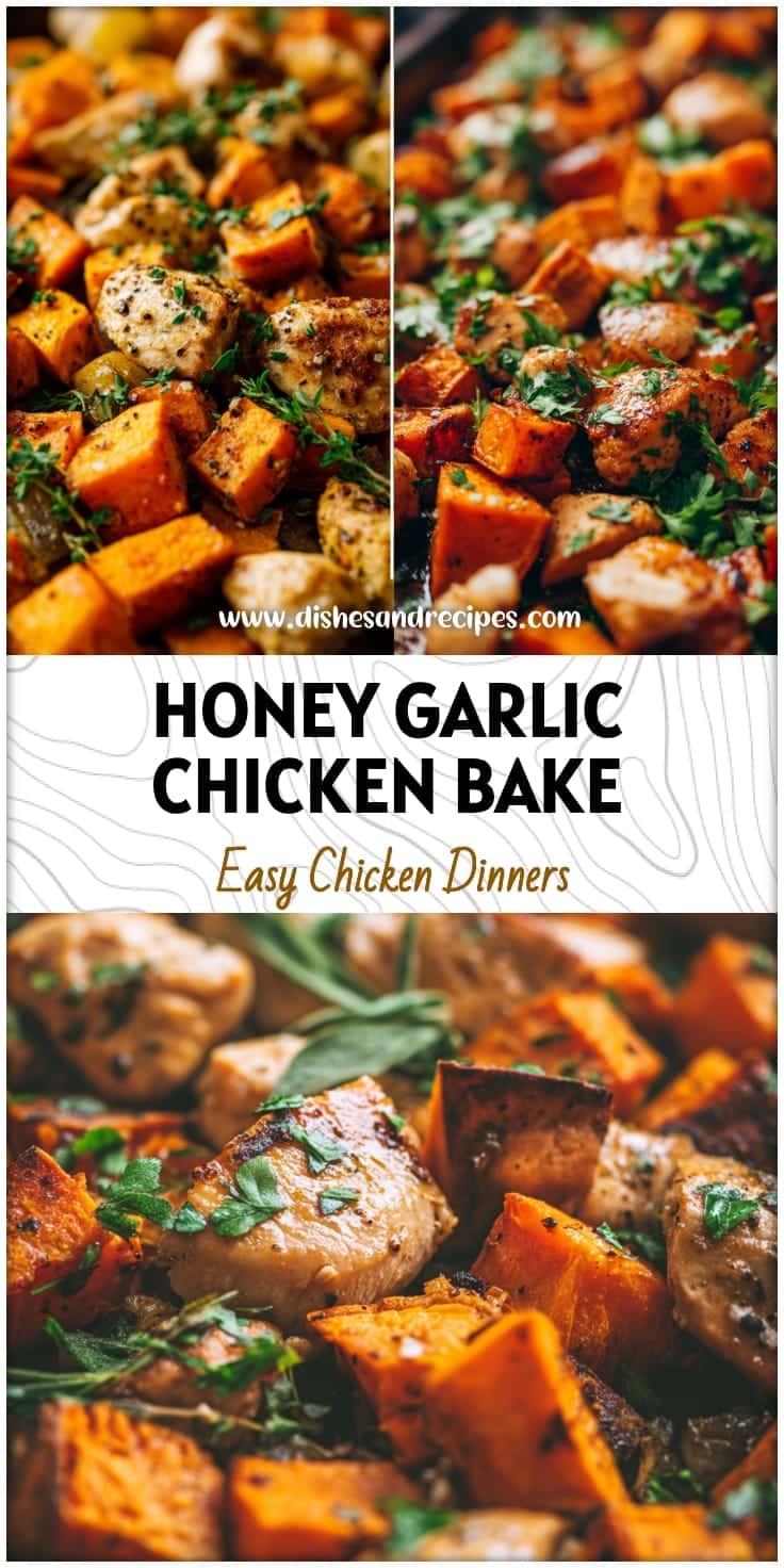 Easy Honey Garlic Chicken & Sweet Potato One-Pan Bake