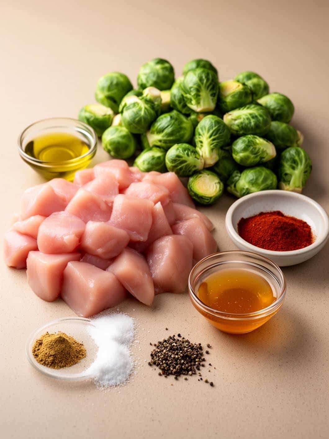 Honey Mustard Chicken & Brussels Sprouts Sheet Pan Dinner