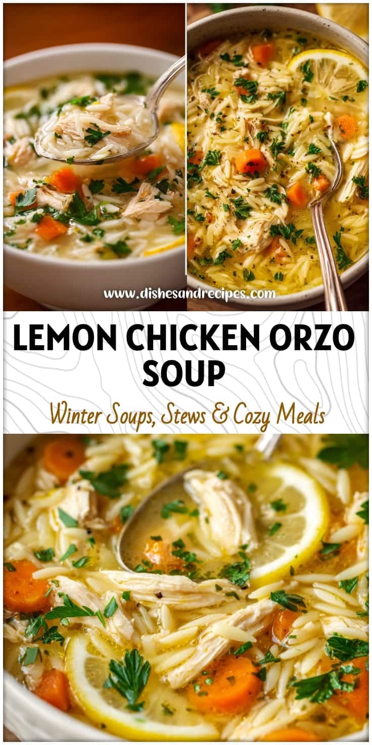 Easy Lemon Chicken Orzo Soup Recipe