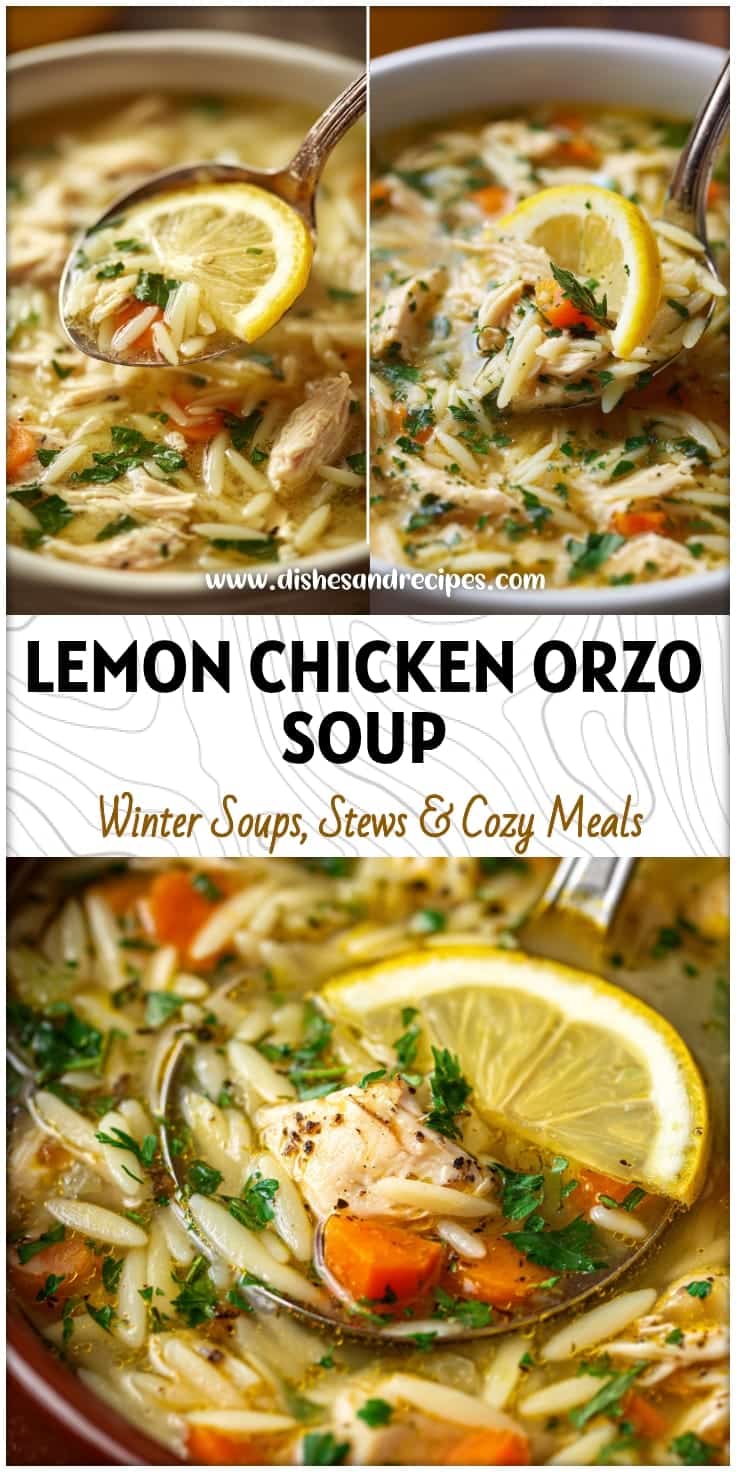 Easy Lemon Chicken Orzo Soup Recipe