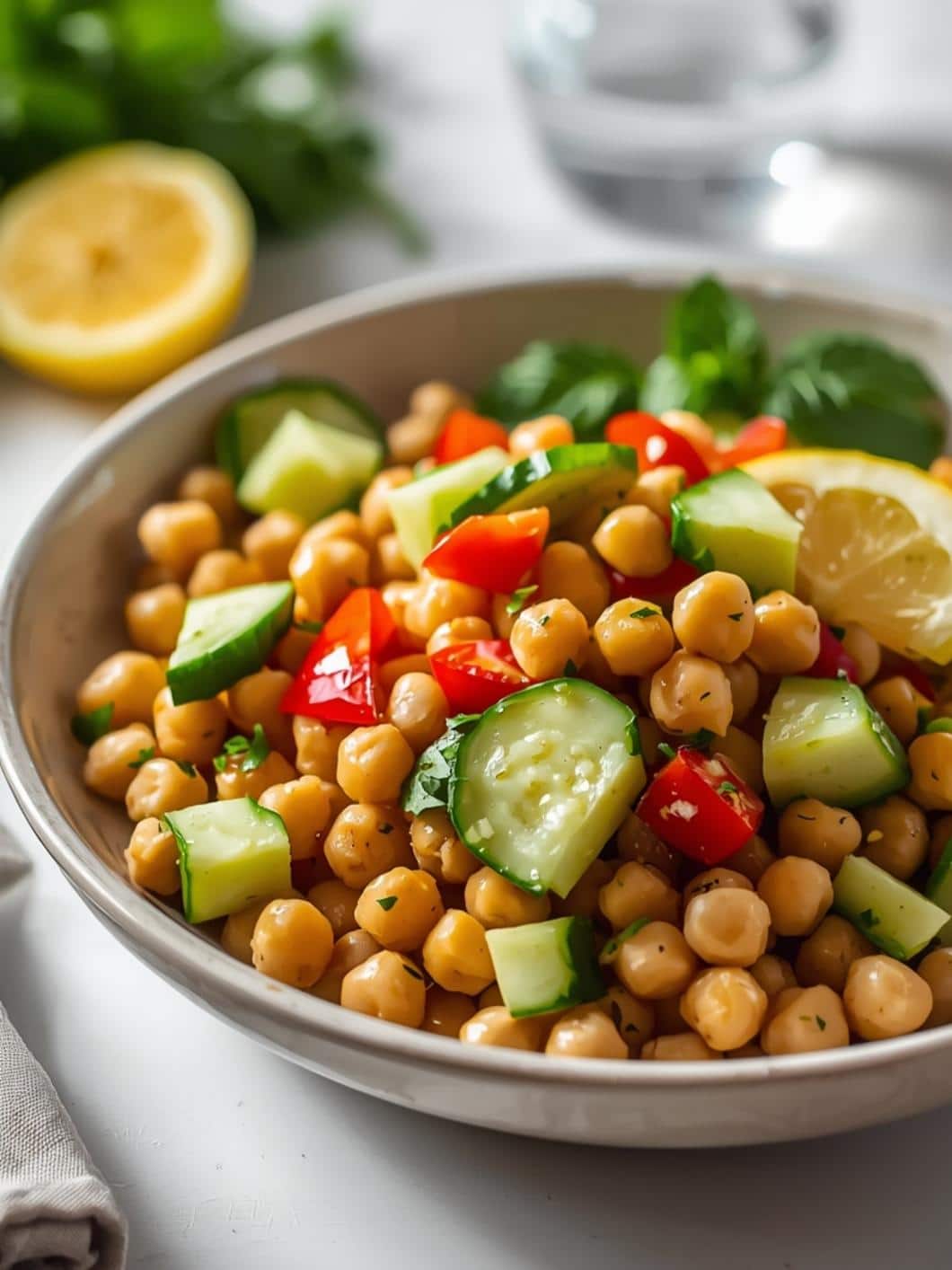 Lemon Cucumber Chickpea Salad: Refreshing & Protein-Packed