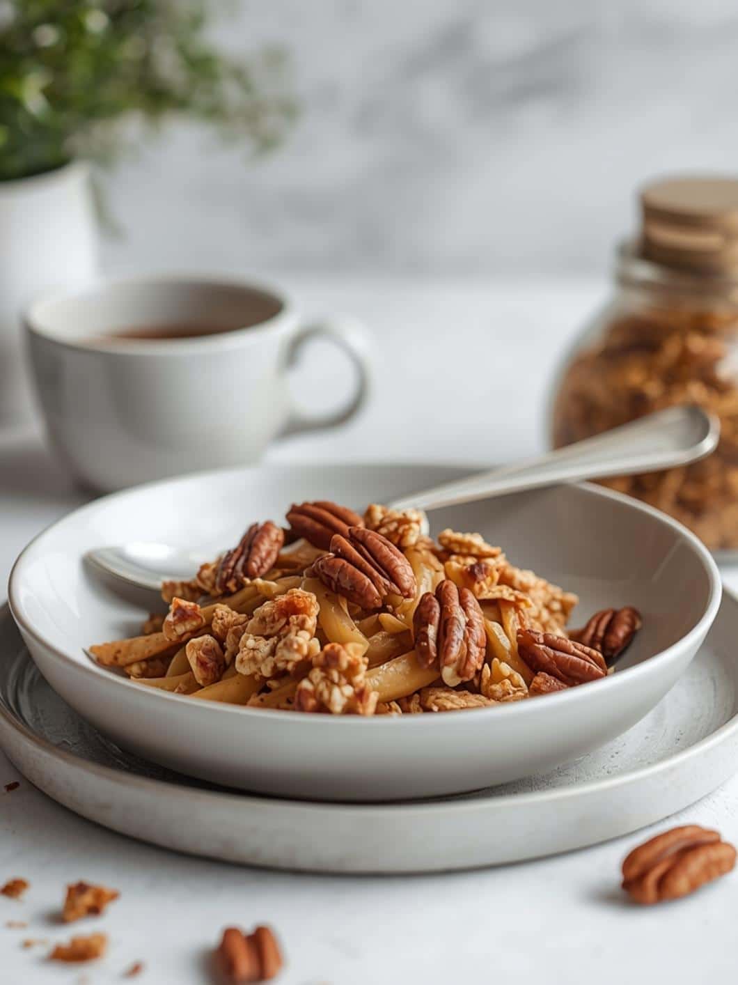Maple Cinnamon Pecan Granola: Healthy Breakfast Cereal Recipe