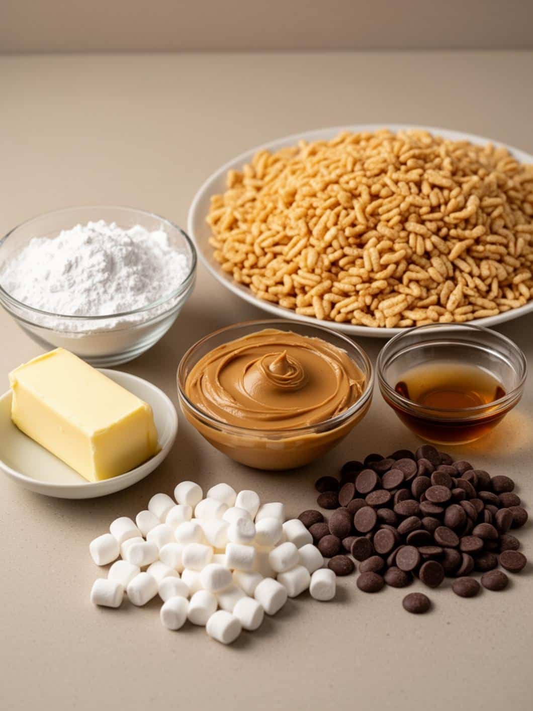 No-Bake Peanut Butter Chocolate Squares with Marshmallows