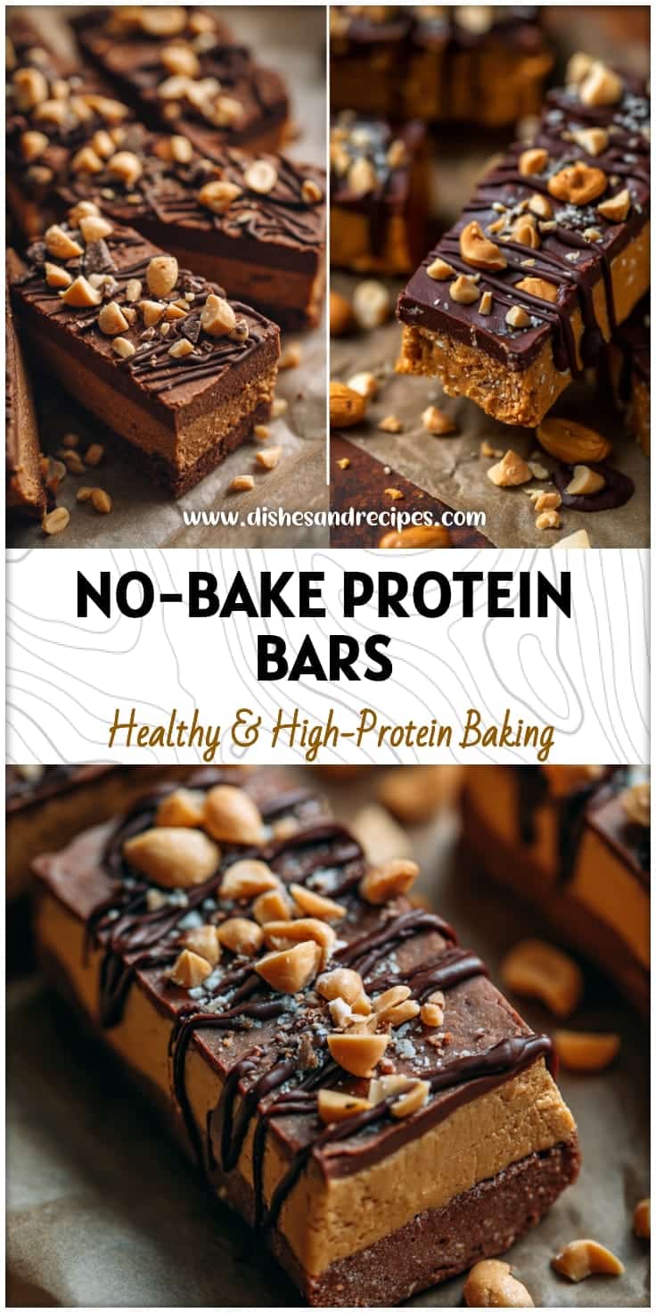 No-Bake Chocolate Peanut Butter Protein Bars - Easy High-Protein Snack Recipe