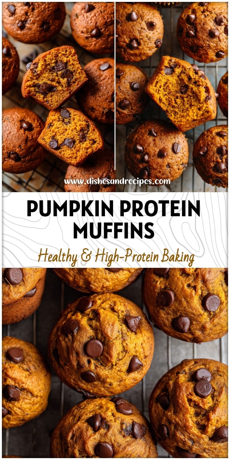 Pumpkin Chocolate Chip Protein Muffins