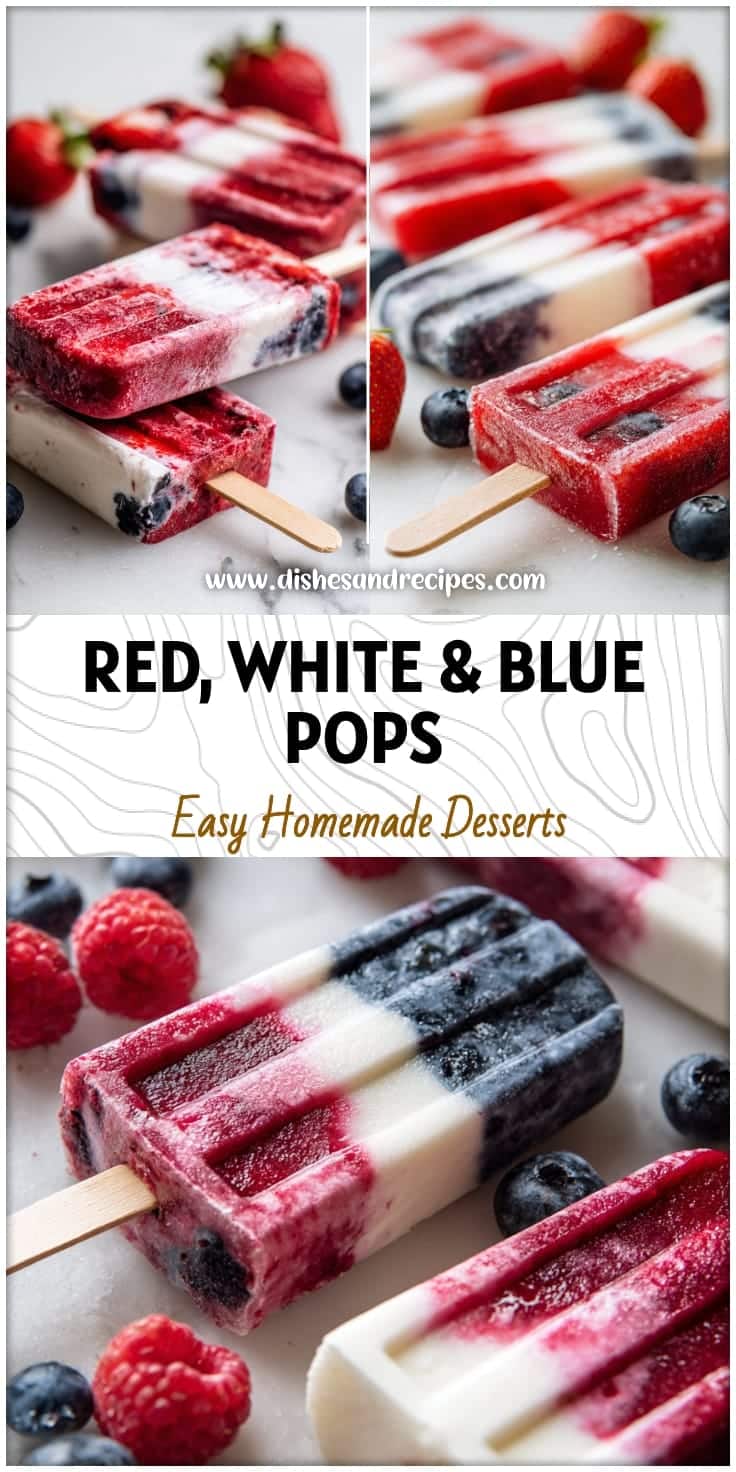 Red, White & Blue Yogurt Pops - Easy Fourth of July Treat!