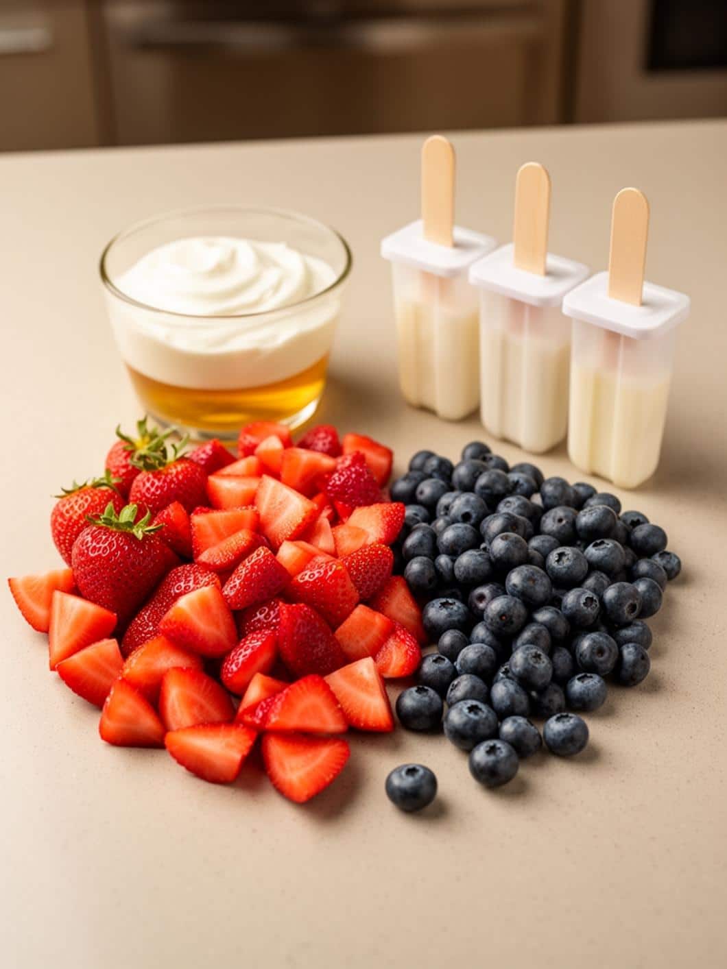 Red, White & Blue Yogurt Pops - Easy Fourth of July Treat!