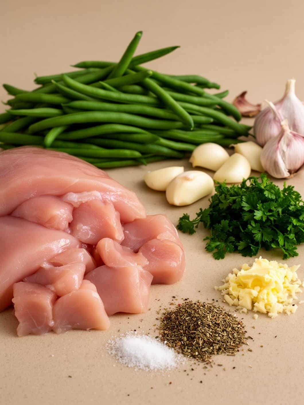Sheet Pan Garlic Butter Chicken & Green Beans