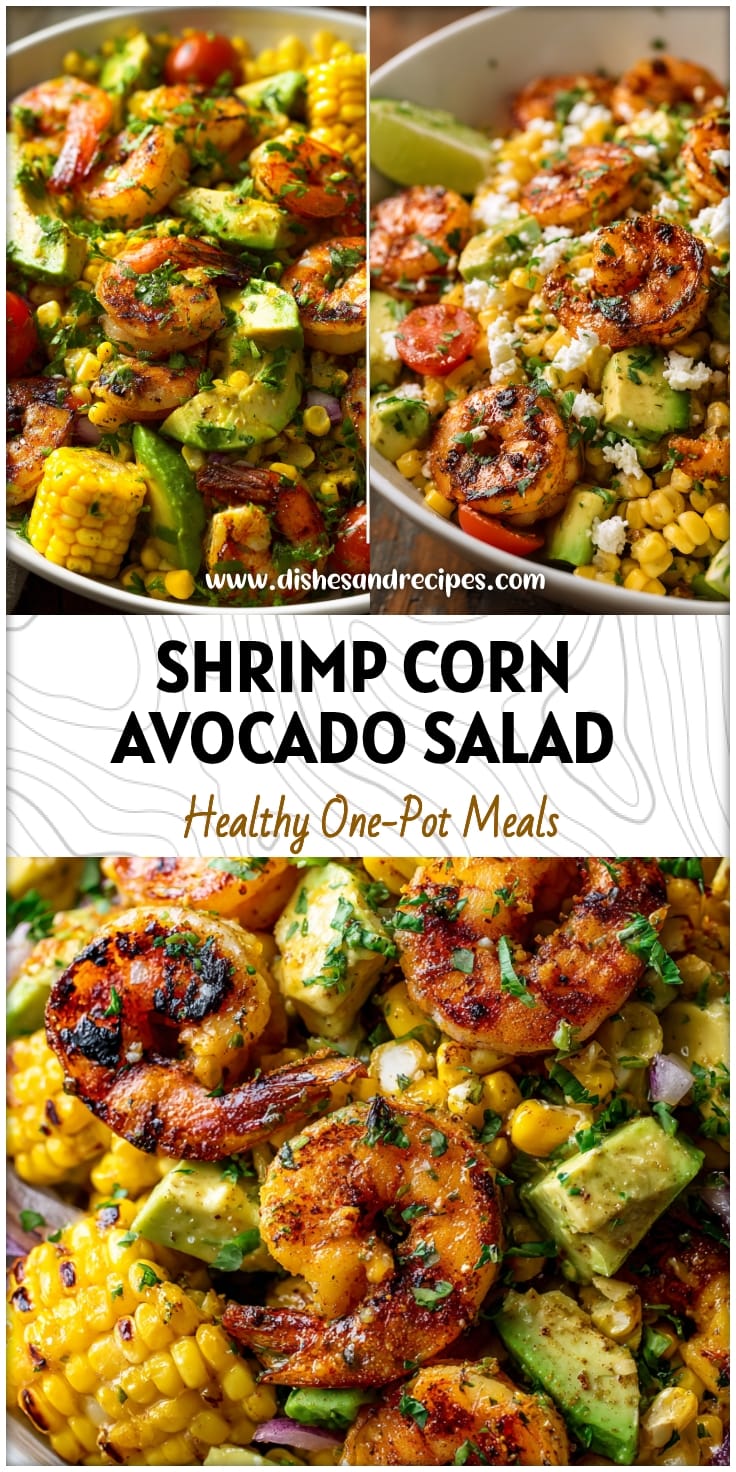 Grilled Shrimp, Corn & Avocado Summer Salad Recipe