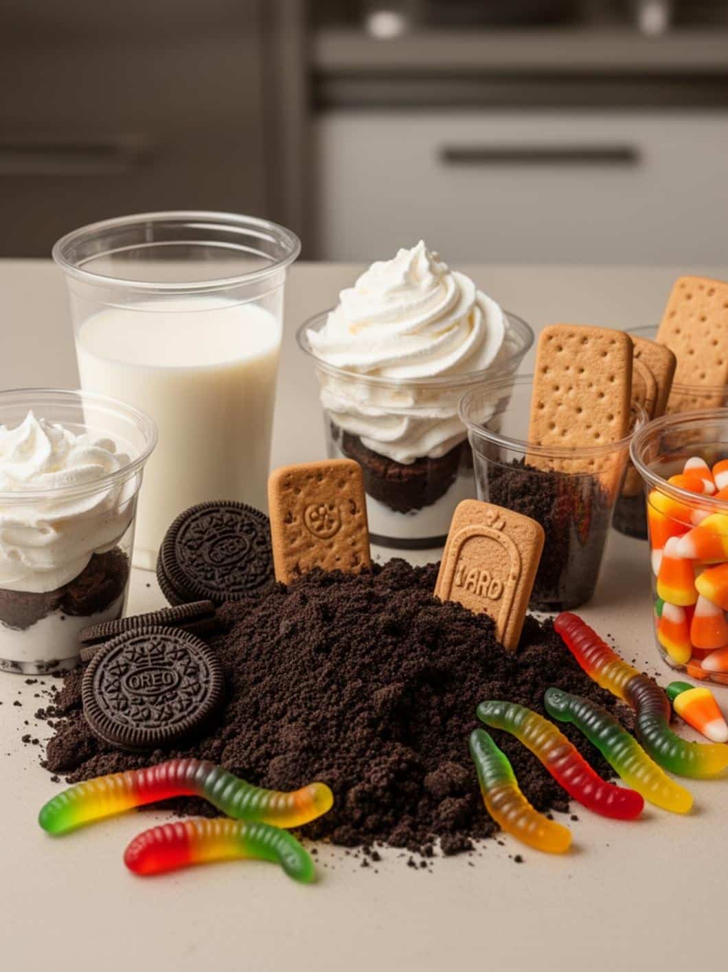 Spooky Graveyard Dirt Cups: Easy Halloween Dessert Idea