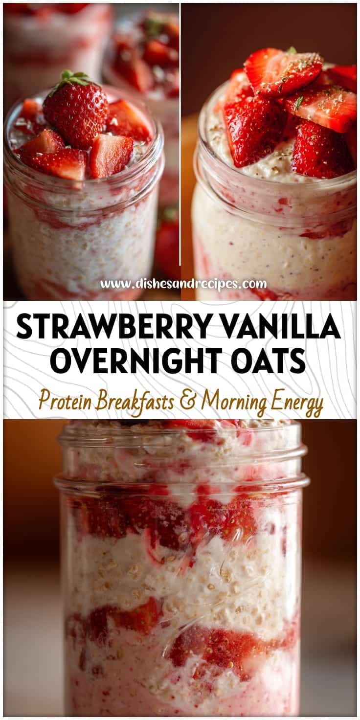 Strawberry Vanilla Protein Overnight Oats: Easy & Healthy Sweet Snack