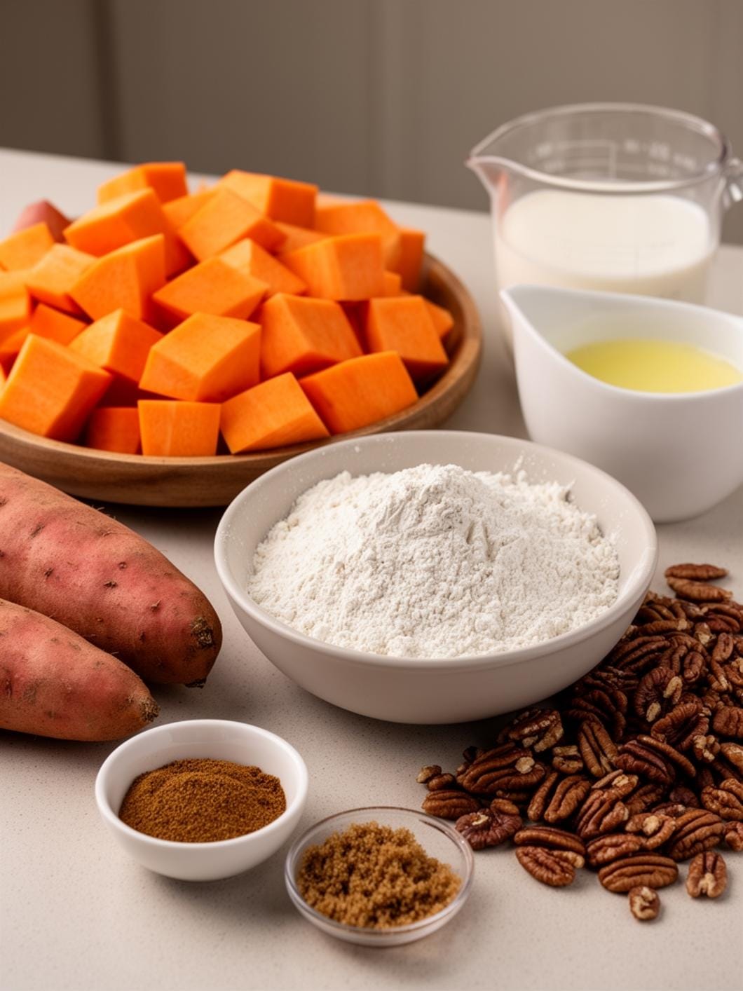 Sweet Potato Casserole with Pecan Crumble Topping Recipe