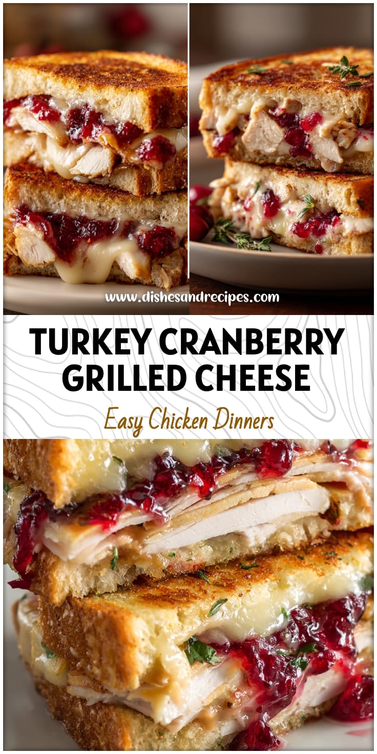 Turkey Cranberry Grilled Cheese Sandwich