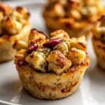 Turkey & Stuffing Muffin Cups: Easy Leftover Turkey Appetizers 12 =
