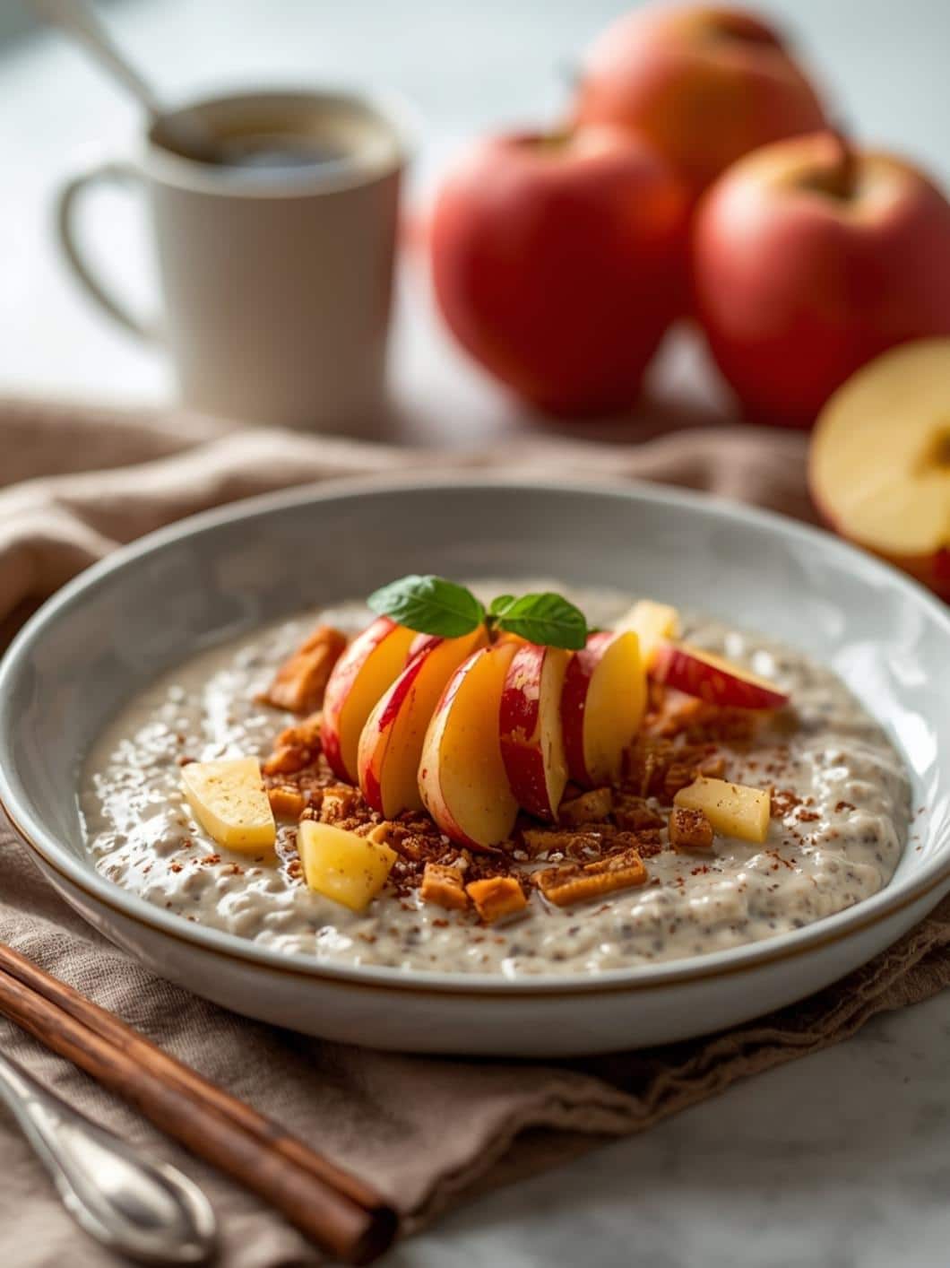 Warm Apple Cinnamon Chia Pudding for a Cozy Breakfast