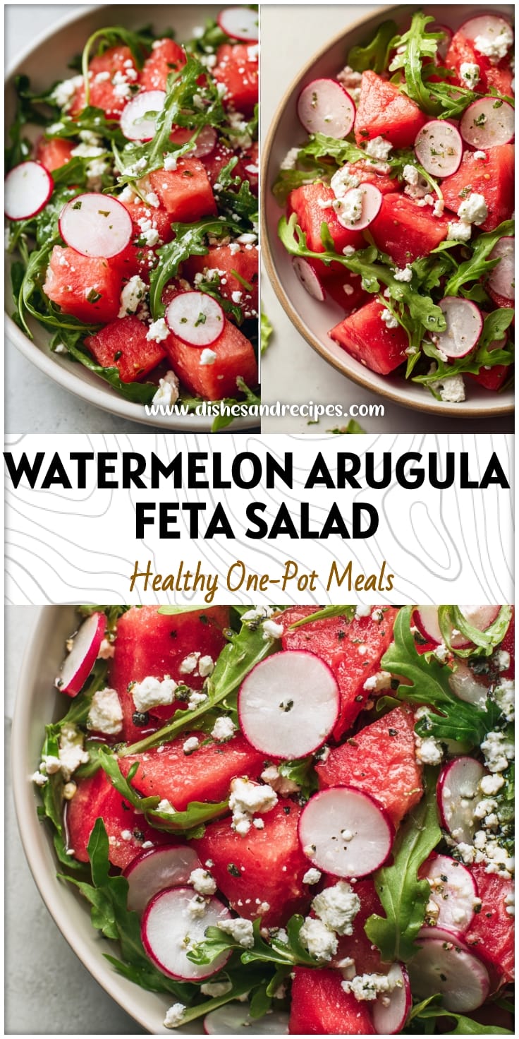 Watermelon Arugula Salad with Feta & Radish