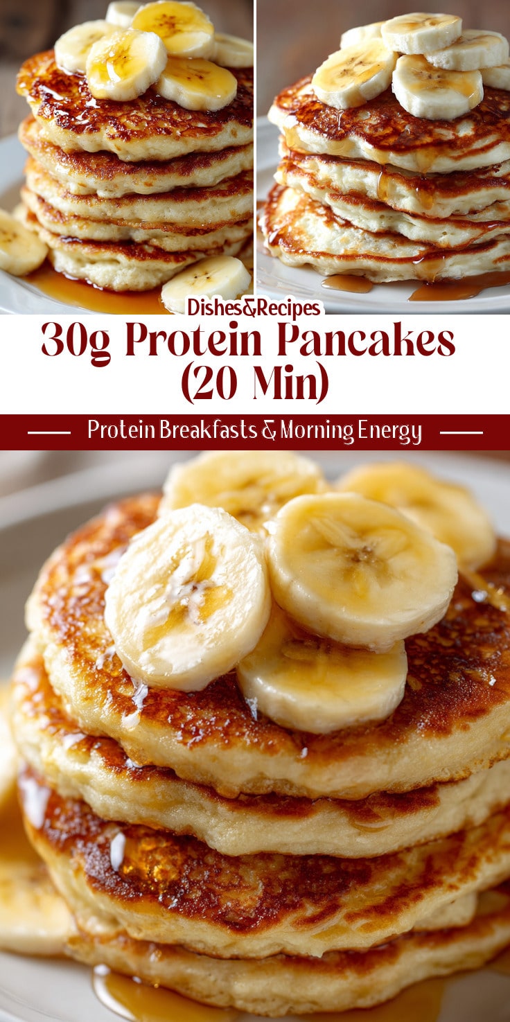 30g Protein Fluffy Cottage Cheese Pancakes (20 Minutes)